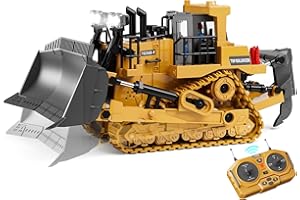 KIDMARKT Remote Control Bulldozer Toys for Boys, Remote Control Bulldozer with Metal Dozer Blade, Toys for Boys 3-5 4-7 8-12 Year Old Kids Christmas Birthday Gift