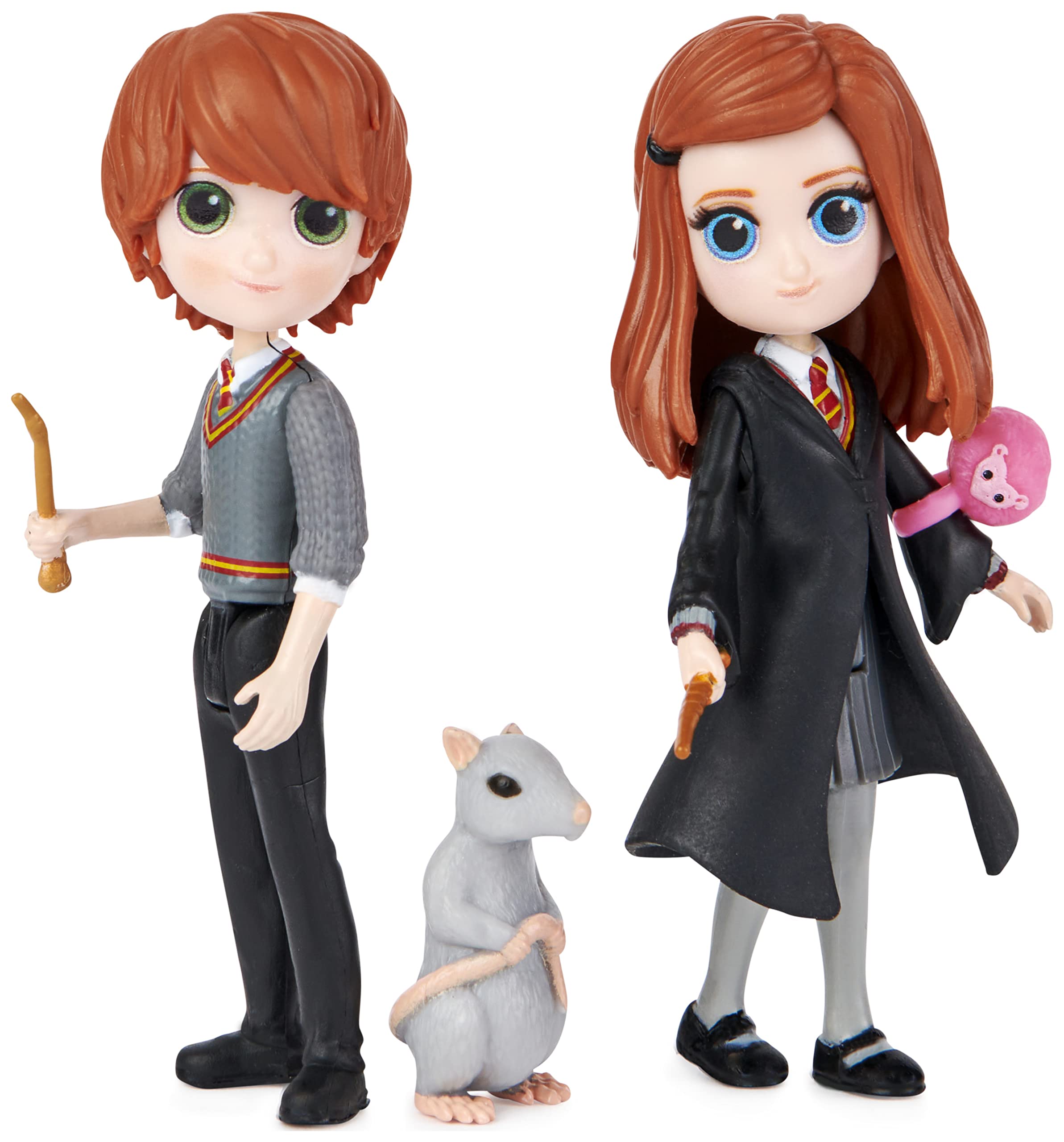 Wizarding World, Magical Minis Ron and Ginny Weasley Friendship Set with Collectible Toy Figures and 2 Creatures, Kids Toys for Ages 5 and up