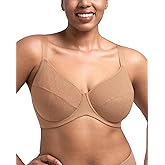 HSIA Minimizer Bras for Women Full Coverage Plus Size Underwire Unlined Mesh Jacquard Bra for Big Busted
