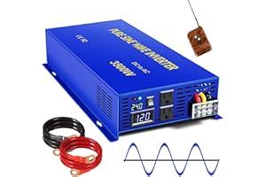 XYZ INVT 3500W Pure Sine Wave Inverter 24V DC to 110V 120V AC Surge 7000 Watt Power Inverter 100ft Wireless Remote Control for Solar System, Off Grid, RV.(3500W/24V)