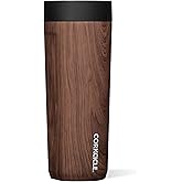 Corkcicle Commuter Cup Travel Mug - Insulated Coffee Mug with Lid - Keeps Drinks Cold 18 Hours - 360° Spill-Proof Sip Lid - Holiday Gift - Great for Gifting Warmth - 17 oz - Walnut World