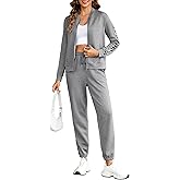 Totatuit Women's Tracksuit Sets 2 Piece Outfits Long Sleeve Zip Up Sweatshirt Long Pants Jogger Lounge Sweatsuit Sets
