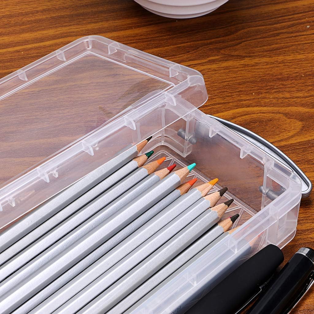 BTSKY Large Capacity Pencil Box, Office Supplies Storage Organizer Box, Brush Painting Pencils Storage Box Watercolor Pen Container Drawing Tools(6 Pack): Home Improvement