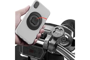 sincetop Bike Phone Mount,Motorcycle Phone Holder with Universal Adapter,Out Front Bicycle Handlebar Mount for Mountain Road EBike,Scooter,Moto,MTB,Quick Release Attach/Detach【Series C - 2nd Gen】
