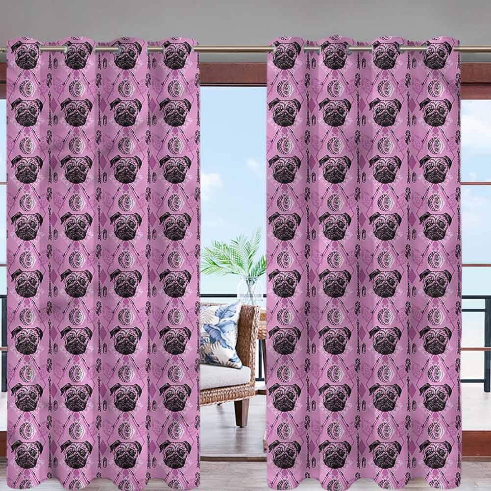 Hiiiman - Panel de cortina con ojales para evitar el viento, tres