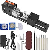 VEVOR Mini Lathe Machine, 2.76 in x 6.3 in, 24VDC 96W Mini Wood Lathe Tools Milling Machine Accessories, 7 Speeds 4220/5300/5