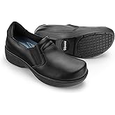 Hawkwell Pro Leather Nurse Clogs for Women Lightweight Slip Resistant Arch Support Healthcare Professional Nursing Shoes Work Clog