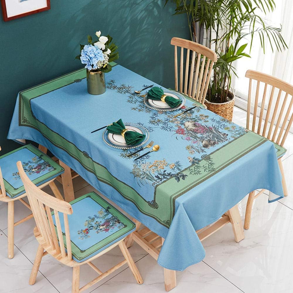 XIAOBAO Wipeable table cover,Fabric cotton and linen rectangular table