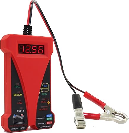 Amazon Motopower Mp0514c 12vデジタルバッテリテスタ電圧計および充電システムアナライザ Lcdディスプレイおよびled表示付き 赤 バッテリーチェッカー 車 バイク Amazon Motopower Mp0514c 12vデジタルバッテリテスタ電圧計および充電システムアナライザ Lcdディスプレイおよびled表示付き 赤 バッテリーチェッカー 車 バイク