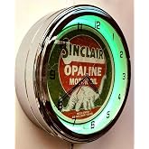 ELG Companies LLC 16" Sinclair Opaline Motor Oil Sign Green Neon Clock Gas Station