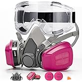 RANKSING Reusable Half Facepiece Shield 6200 with 60921 Filters to Against Dust, Fumes, Asbestos while Painting, Spraying, Sa