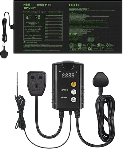 HBN Durable Seedling Heat Mat with Digital Thermostat Combo Set 17.5W