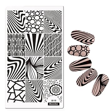 Amazon Com Mezerdoo 1pcs Classic Line Zebra Strips Patterns Nail