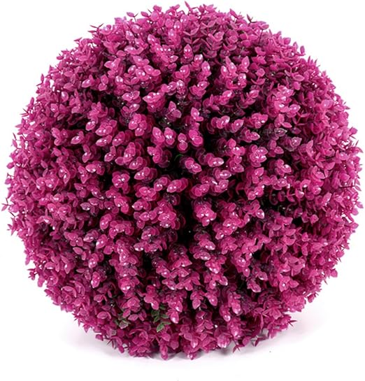 Amazon Com Artificial Boxwood Ball Topiary Plant Faux Decorative