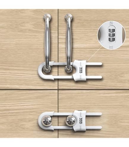 Verrou Autoadhésif Pour Frigo/congélateur - Sécurité Enfant - Installation Facile Sans Perçage - Pour Portes Métal, Verre, Meubles - 8