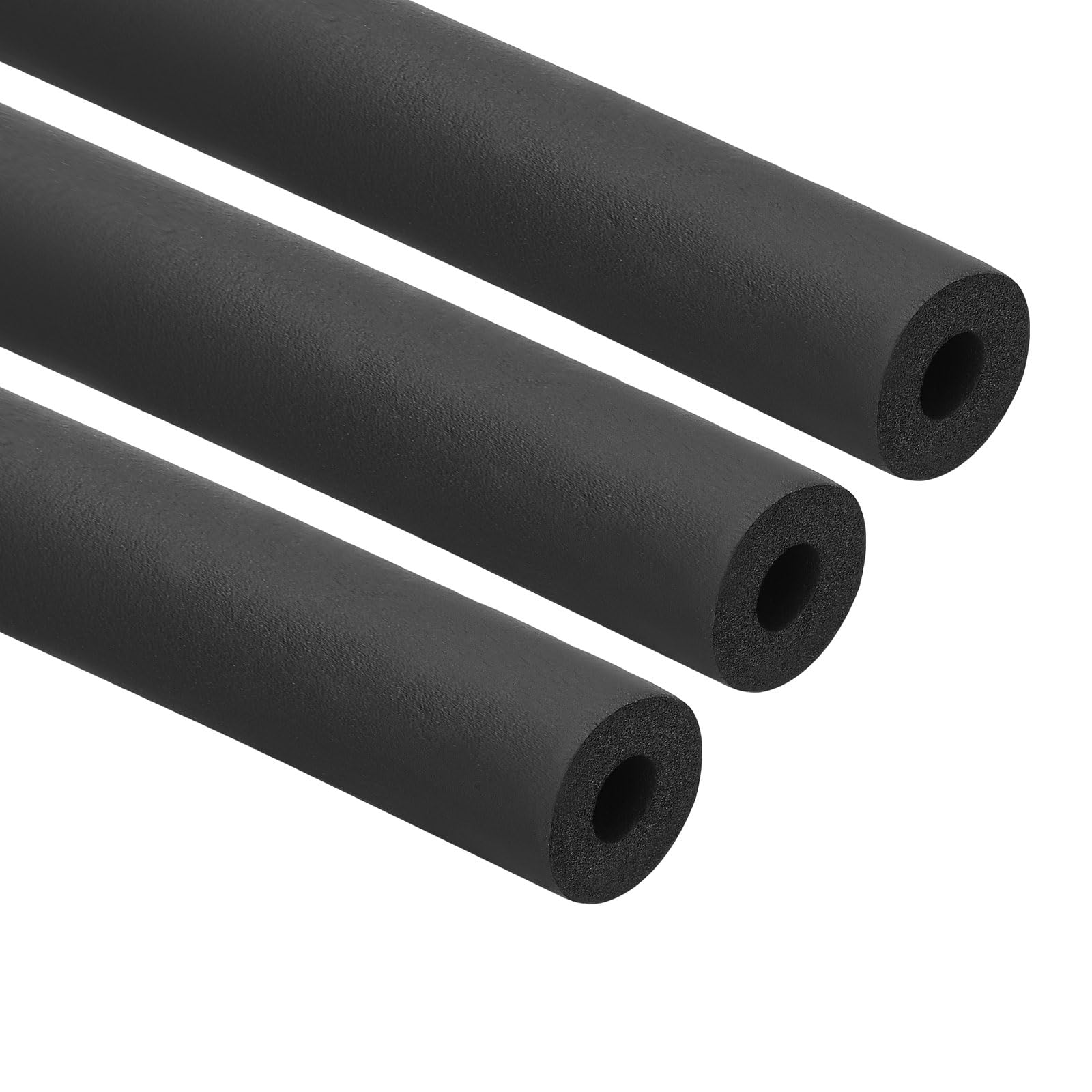 PATIKIL 1/4"(6mm) ID x 6Ft Pipe Insulation Foam Tube, 3Pcs Pipe Cover Wrap Roll Bar Padding Tubing for Handle Grip HVAC Outdoor Air Conditioner Units