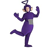 Teletubbies Adult Tinky Winky Costume Unisex, Purple Teletubbies Halloween Outfit for Men & Women, 90s Nostalgia