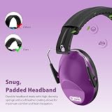 Dr.meter Ear Defenders Kids Noise Reducing Earmuffs SNR 27.4dB Purple view 4