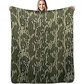 WEIYUHPIG Camo Camouflage Throw Blanket, Super Soft Warm Bed Blankets for Couch Bedroom Sofa Office Car Travel, All Season Cozy Flannel Plush Blanket, (Military Green, 50 x 60 Inches - Throw)
