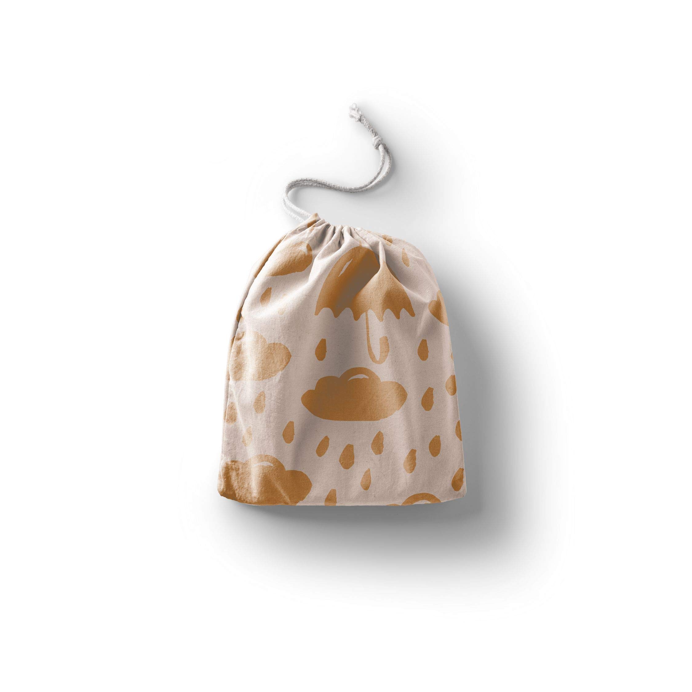 Bonamaison Printed Cotton Produce Bag with Drawstring, Reusable Grocery Bag, Biodegradable Eco-Friendly Bags, Travel Pouch, Sachet Bags, Shopping Bag, Eco Friendly, Foldable, Size: 30x40 Cm