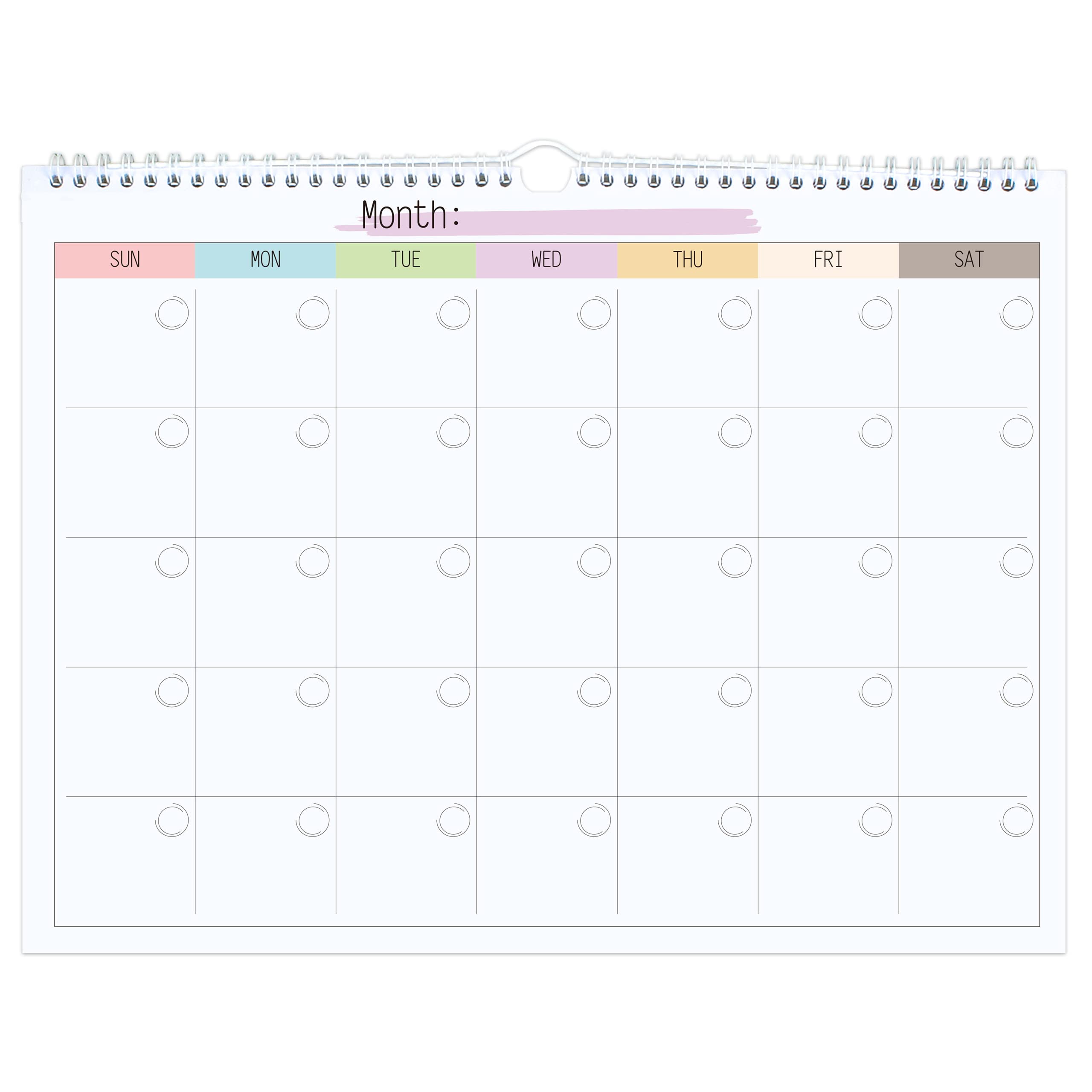 Photo 1 of Blank Monthly Weekly Wall Calendar, Undated Monthly Planner Note Pad for Organizing Home Office 14.5"x 11.5"