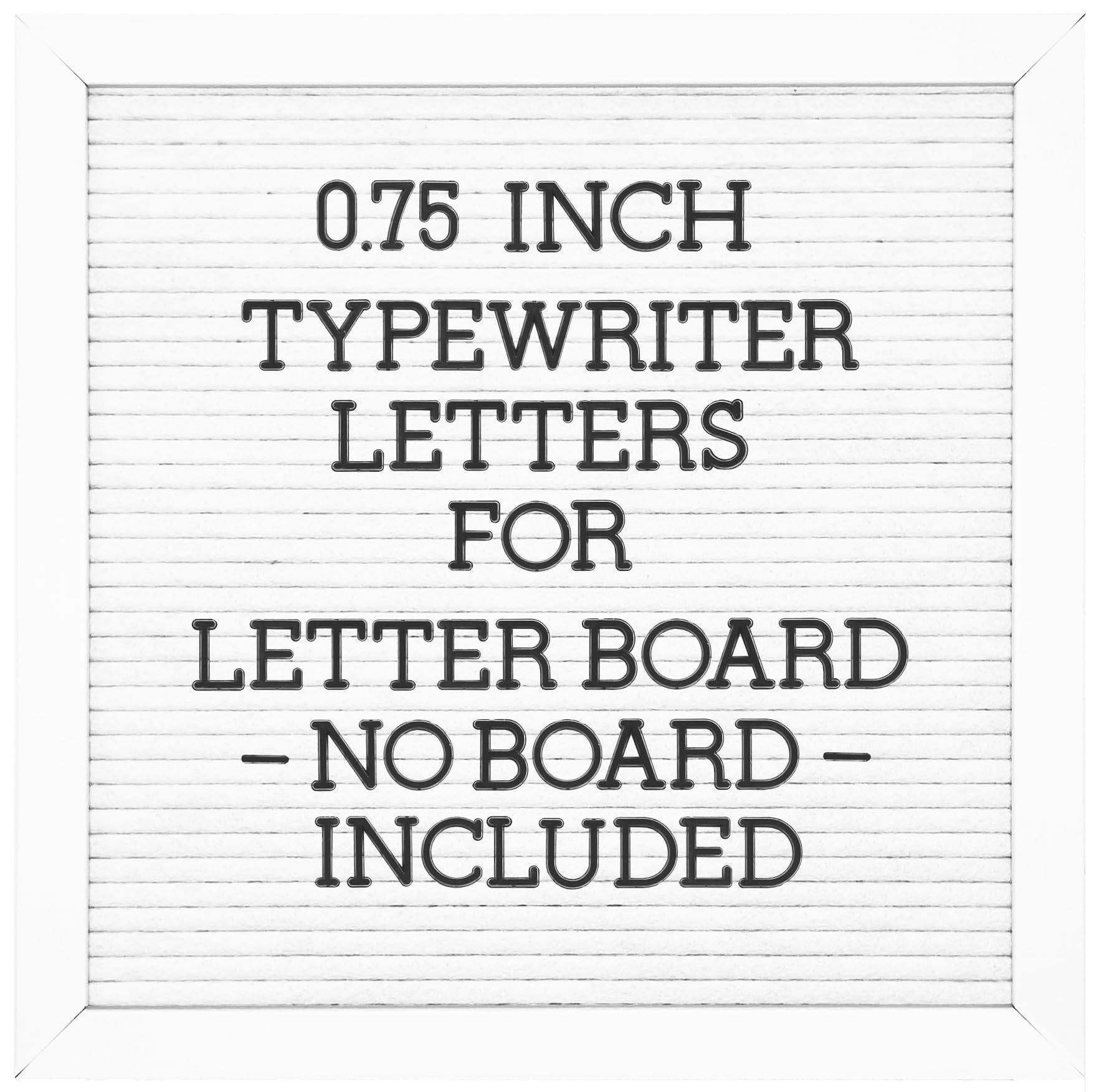Photo 1 of G GAMIT Felt Letter Board Letters Set - Pre-cut 0.75inch Black Typewriter Letters 386pcs with Canvas Bag (No Board Included)