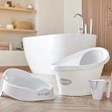 Shnuggle Bath Rinse Jug Soft Rim Hair Rinsing Cup White Grey view 6