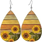 MIOAOSRT Earrings for Women,Leather Earrings Dangle Lightweight Teardrop Earrings Jewelry for Women