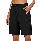 Willit Women's 7''/9" Hiking Cargo Athletic Shorts with Zipper Pockets Quick Dry for Camping, Golf, Travel Water Resistant
