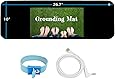 Grounding Mat Kit -Universal Grounding Mat (10 x 26.7") for Healthy Grounding Energy with Grounding Wristband and 15ft Straight Cords, Reduce Inflammation, Improve Sleep and Helps with Anxiety