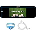 Grounding Mat Kit -Universal Grounding Mat (10 x 26.7") for Healthy Grounding Energy with Grounding Wristband and 15ft Straig