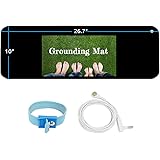 Grounding Mat Kit -Universal Grounding Mat (10 x 26.7") for Healthy Grounding Energy with Grounding Wristband and 15ft Straig