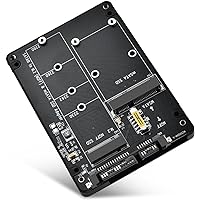 ELUTENG M.2 to SATA Adapter - 2 in 1 Converter for MSATA/M.2 NGFF SSD to 2.5" SATA III, Supports B&M Key, Not for M Key