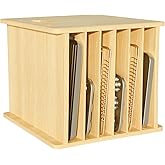 Sawjut 7 Tier Wooden Tray Dividers for Cabinets Cookie Sheet Organizer for Pot, Pans, Baking Tray Organizer for Kitchen Documents Storage(14" W x 16.5" H x 15.2" D)