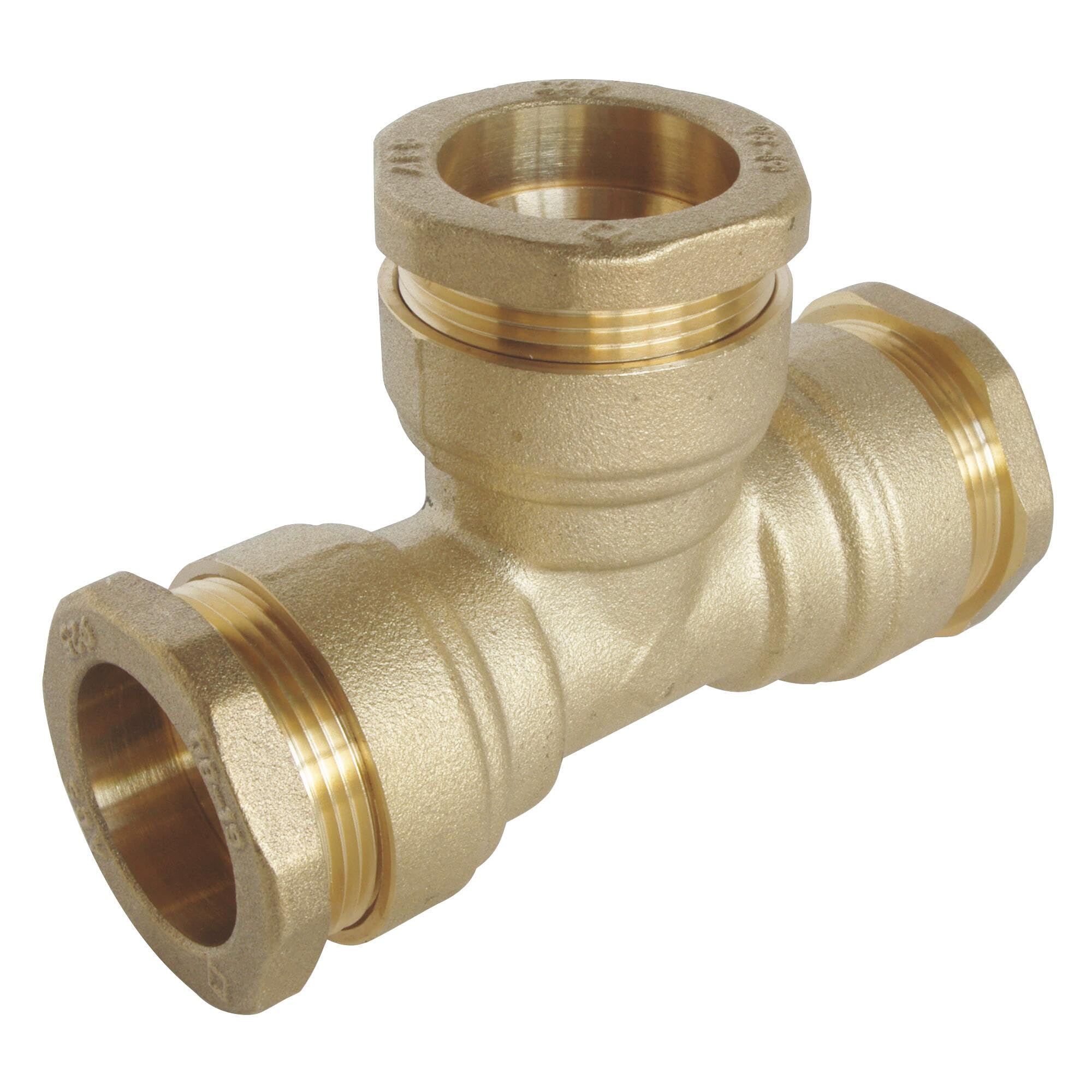 SOMATHERM FOR YOU 848-32S Tea PE32 Equal Brass T-Piece D32 PE Pipe-Mount Technology a Way to Ensure The Correct Installation of The Connection, Gray, Klein