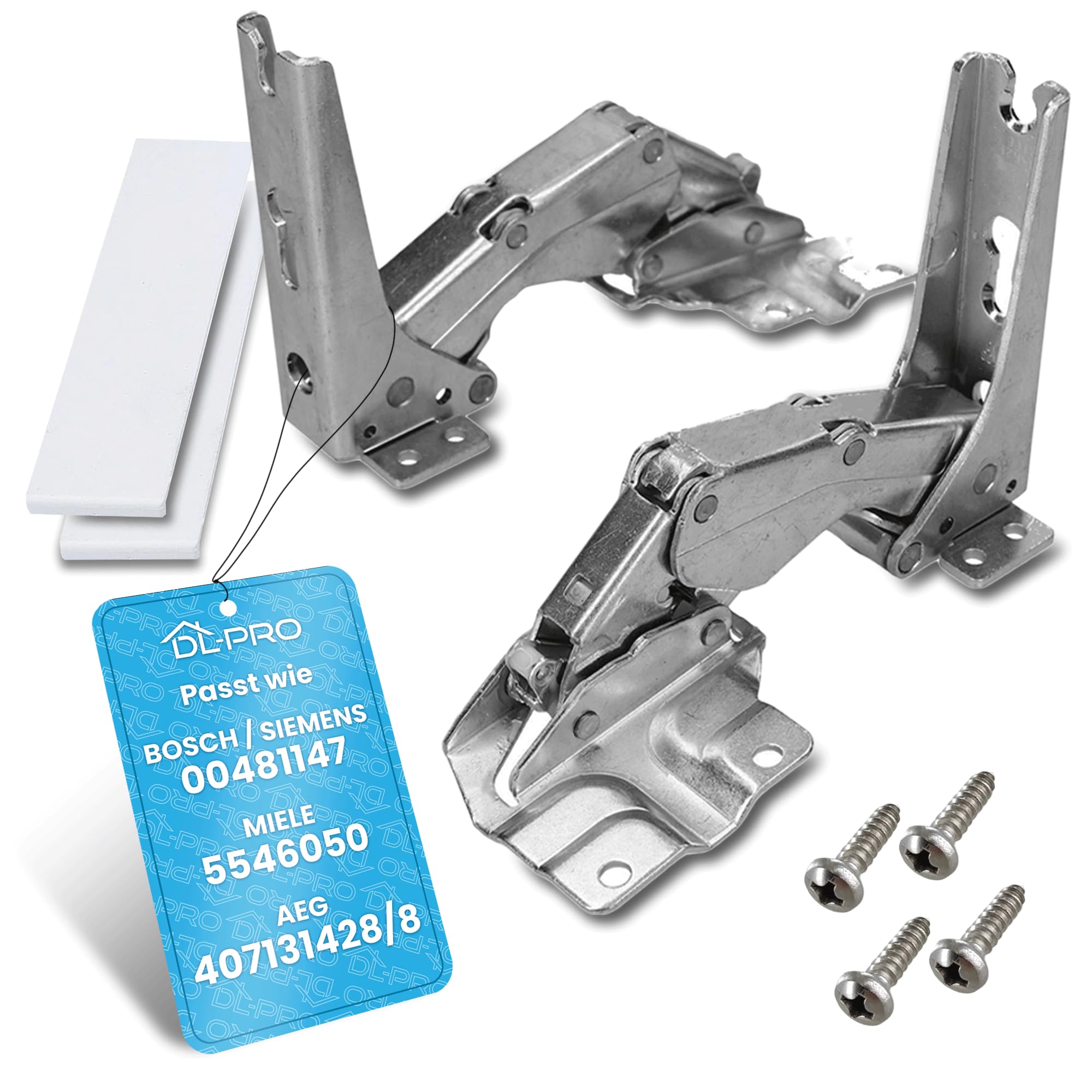 DL-pro - Door Hinge - Fits Bosch Siemens Neff Constructa Balay Fridge - 481147 - For Miele - 5546050 - For AEG Electrolux - 407131425/8