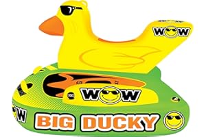 WOW Sports – Big Ducky Towable Deck Tube for Boating – 1-3 Person 510 lbs Capacity – Inflatable Boat Tube for Water Sports – Youth & Adults