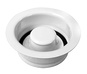 Westbrass InSinkErator Style Disposal Flange & Stopper, Powder Coat White, D2089-50