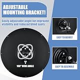 Eidoct Convex Safety Mirror 30cm 12" Wide Angle Driveway Garage Traffic Wall view 2