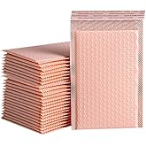 25 Pack 4x6 Inches Small Black Poly Bubble Lined Mailers Padded Shipping Envelopes Self Seal Mailer Waterproof, Shockproof and Dustproof (light pink 4x6 Inches-25pcs)