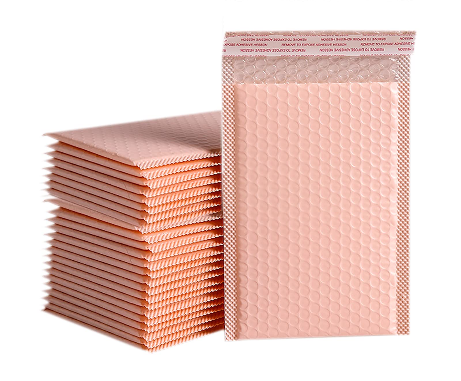 Photo 1 of 25 Pack 4x6 Inches Small Black Poly Bubble Lined Mailers Padded Shipping Envelopes Self Seal Mailer Waterproof, Shockproof and Dustproof (light pink 4x6 Inches-25pcs)