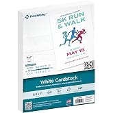 PrintWorks White Cardstock 8.5" x 11" - 67 lb/147 gsm Vellum Bristol - 100 Sheets - Made in the USA - SFI&reg; Certified - 92 Bright - Card Stock Printer Paper for School, Craft, &amp; Office Use (00540)