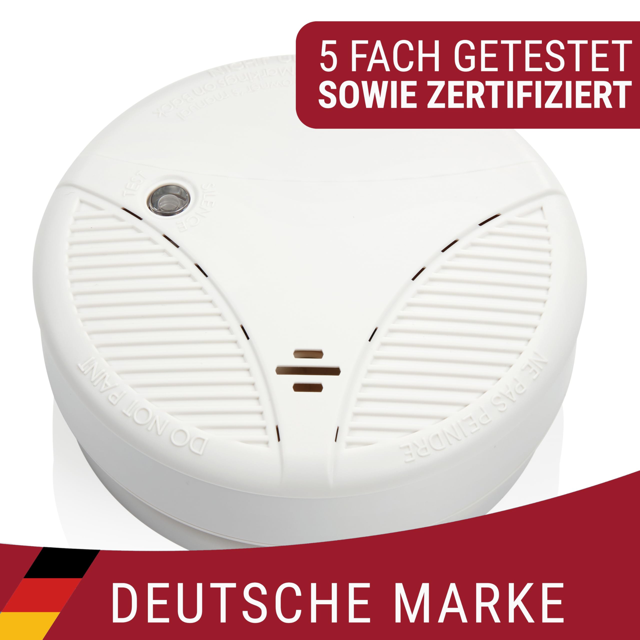 Kombi Rauchmelder & CO-Melder FLORI.PLUS.25 – Zuverlässige Warnung bei Rauch und Kohlenmonoxid, 85 dB Alarm, 10 Jahre Lebensdauer, einfache Deckenmontage, geprüft & sicher, Deutsche Marke 5