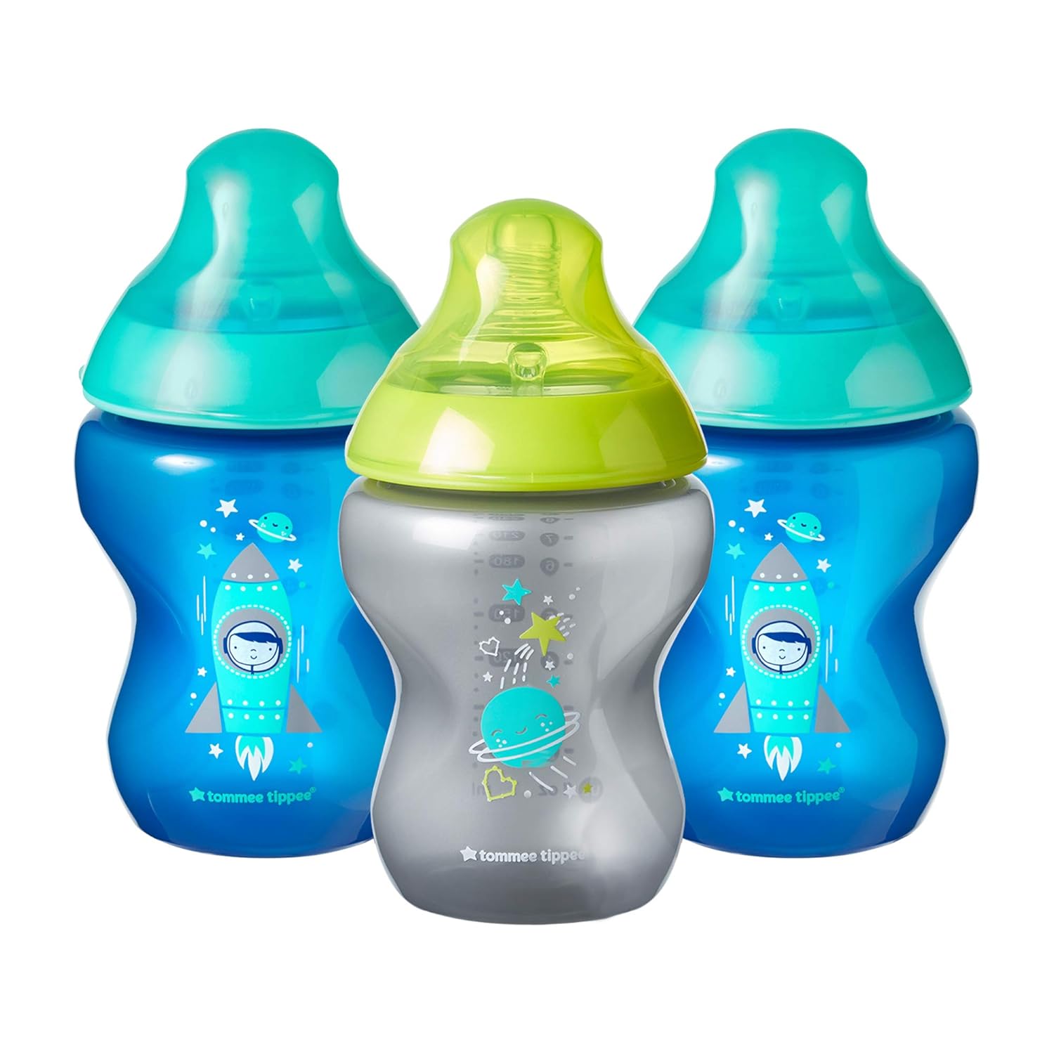tommee tippee decorated bottles blue