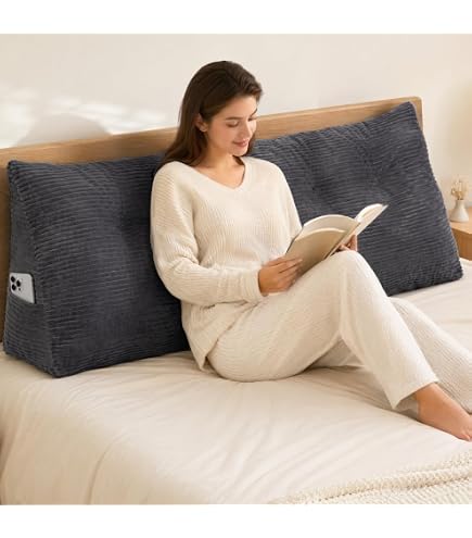 Amazon.com: COZMAX Velvet Bed Wedge Pillow for Headboard King
