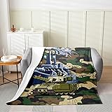 Army Camouflage Fleece Throw Blanket, Military