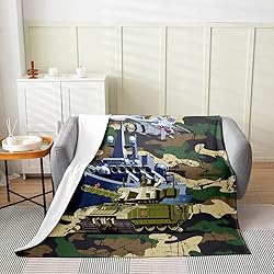 Army Camouflage Fleece Throw Blanket, Military