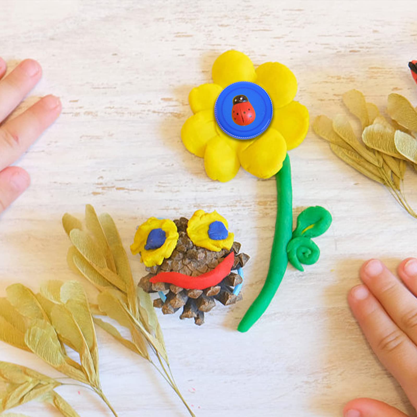ZEAYEA 300 Pcs Plastic Bottle Caps, DIY Craft Environmental Protection Bottle Caps, Mixed Color Bottle Caps for Children Intelligence Development Kindergarten Stickers Kids DIY Craft