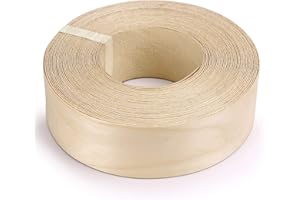 Skelang 2'' × 50' Birch Edge Banding, Roll Wood Edge Tape, Iron-on Veneer Banding with Hot Melt Glue, Pre-glued Edge Banding for Covering Edge of Table, Door, Shelf, Cabinet Hardboard, Fiberboard