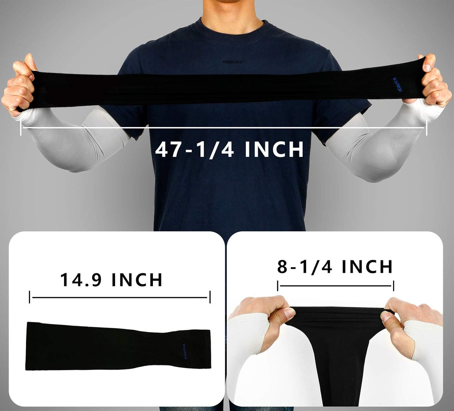 Achiou Arm Sun Sleeves Compression UV Protection Cooling for Men Women Summer Sunblock, Cycling Driving Golf Running : Clothing